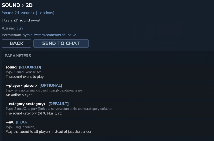 Команда /sound